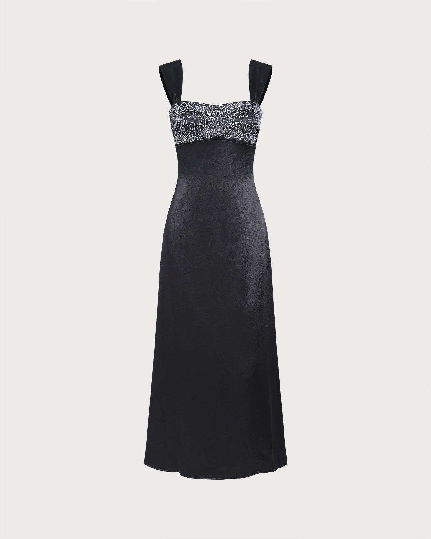 Black A-Line Slip Maxi Dress