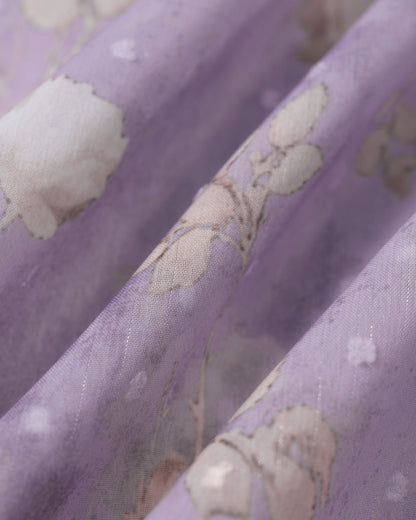 Purple Ruffle Floral Slip Maxi Dress