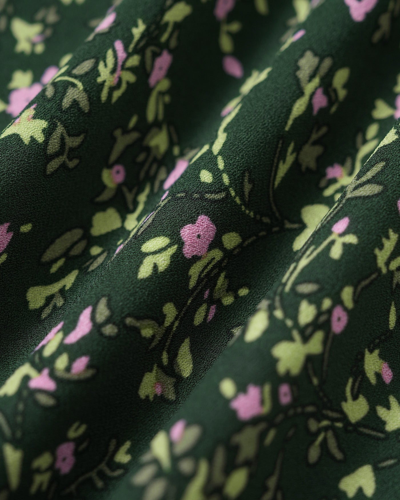 Green V Neck Floral Midi Dress