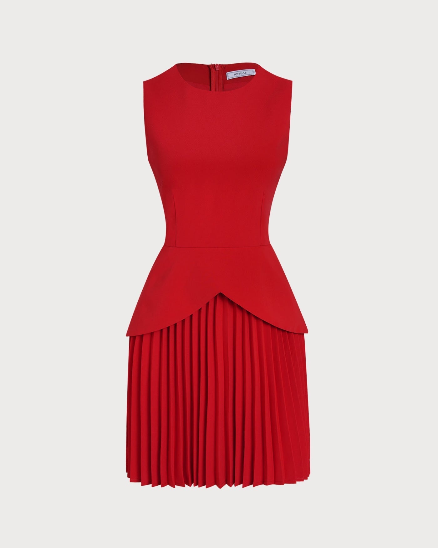 Red Ruched Mini Dress