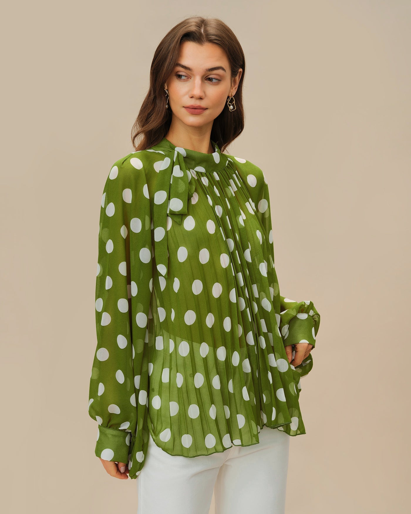 Green Lantern Sleeve Polka Dot Shirt