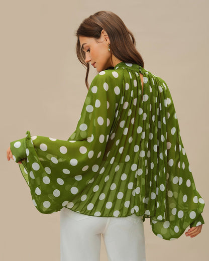 Green Lantern Sleeve Polka Dot Shirt