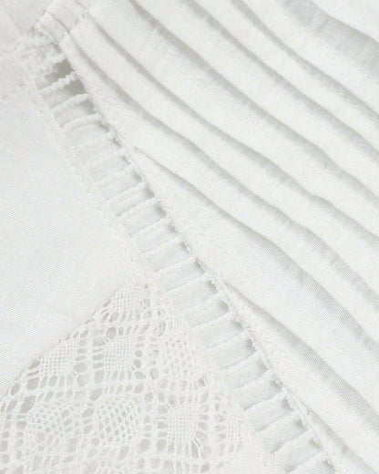 White Button Ruffled Shirt