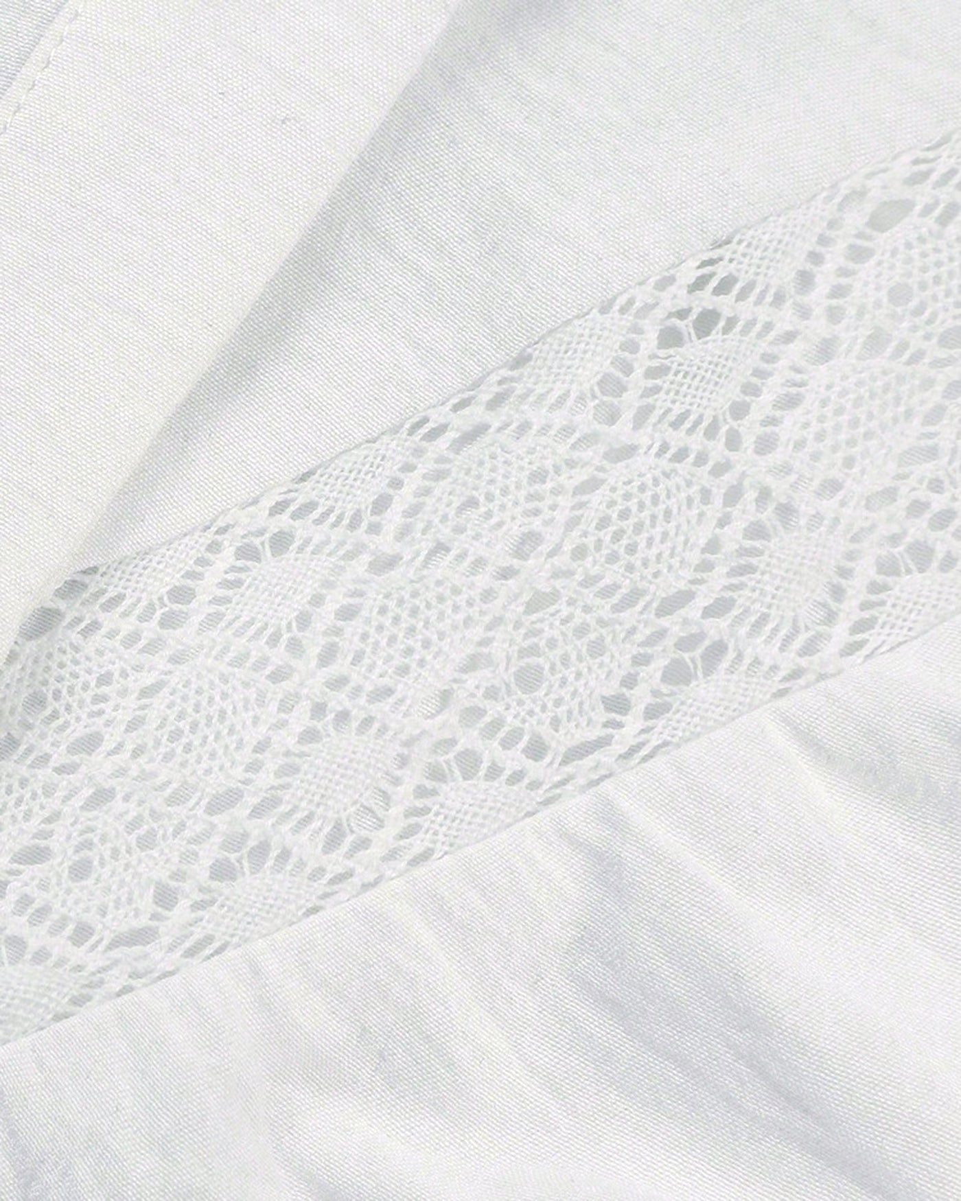 White Button Ruffled Shirt