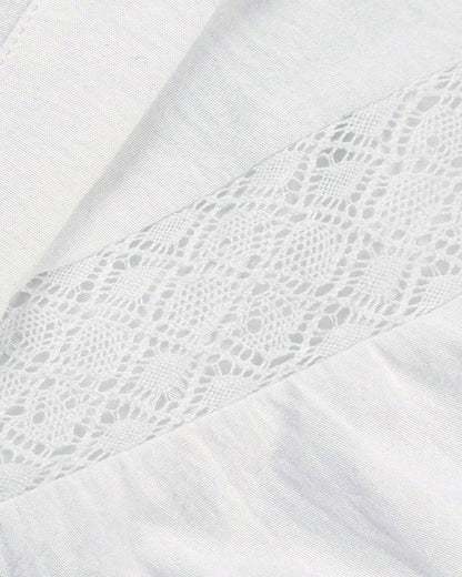 White Button Ruffled Shirt
