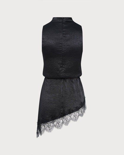Black Lace Turtle Tank Top