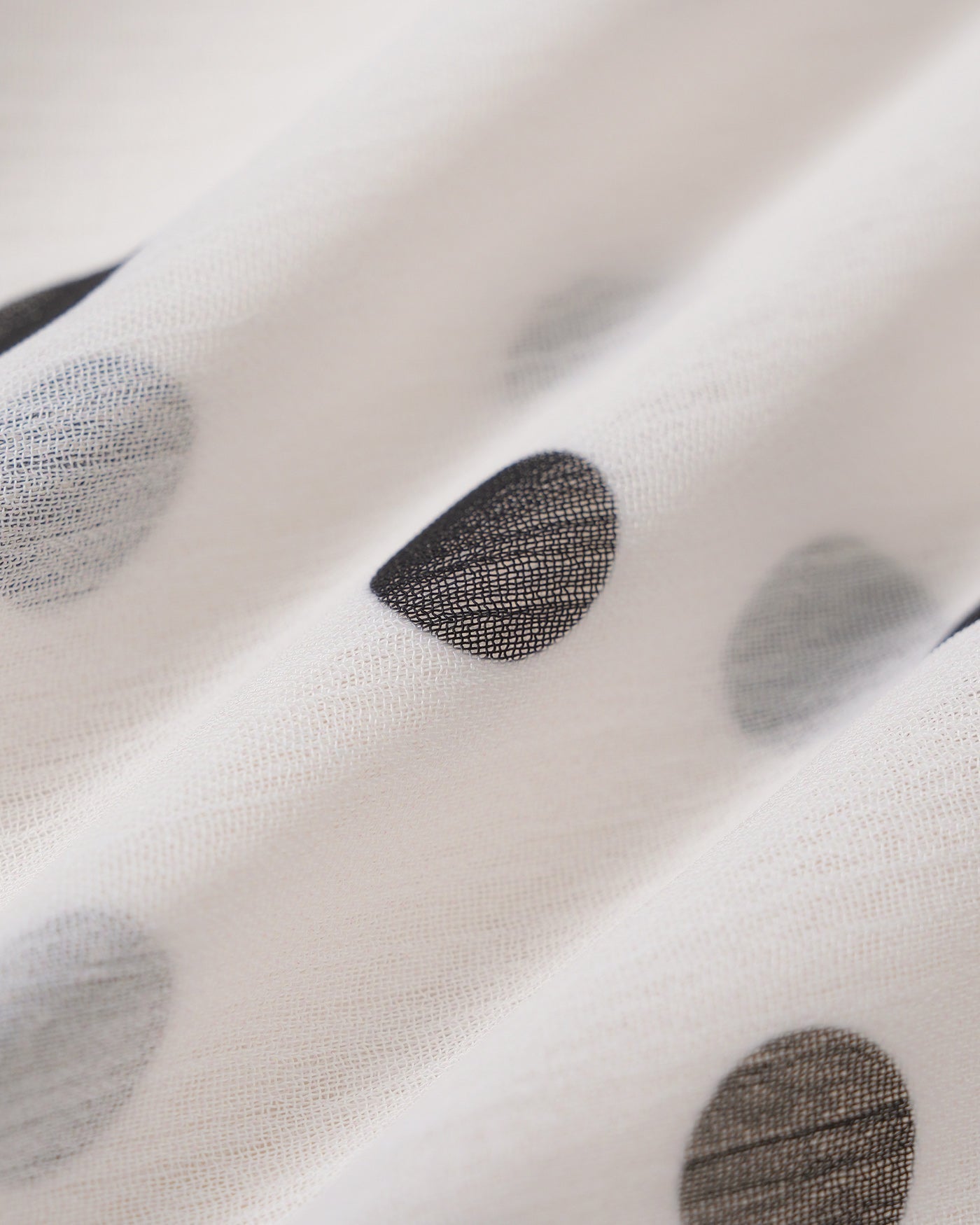 Off White Polka Dot Puffed Sleeve Tee