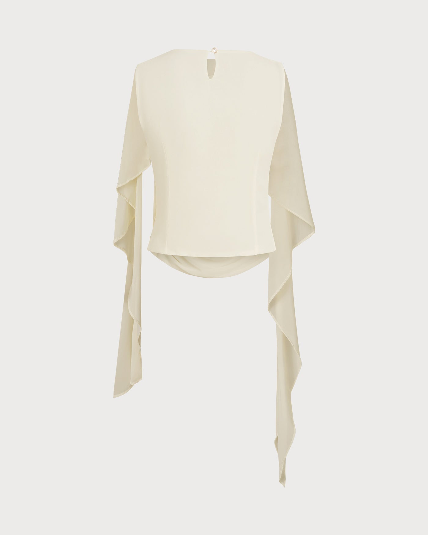 Apricot Round Neck Ruched Tee
