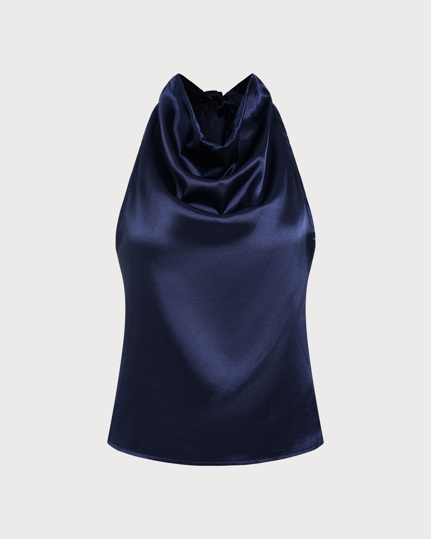 Blue Halter Tie Tank Top