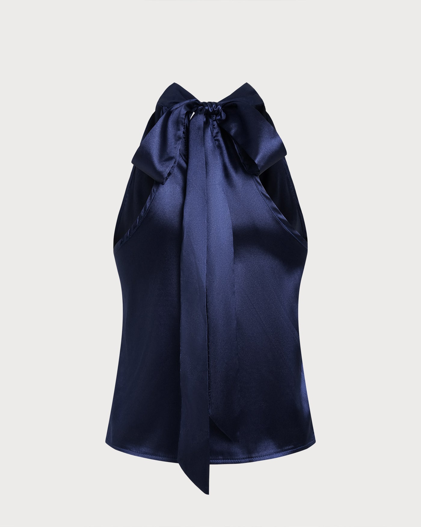 Blue Halter Tie Tank Top